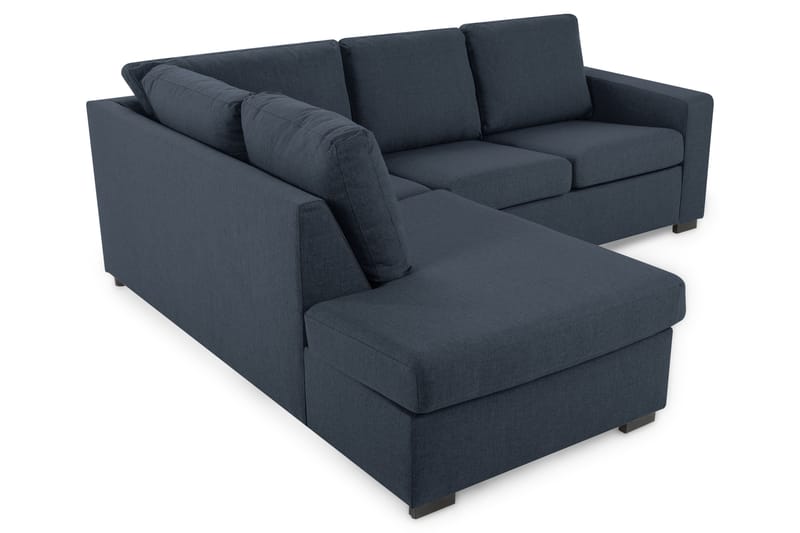 Crazy 3-sits Vänstervänd L-formad Schäslongsoffa i Tyg - Blå - Möbler - Soffa - Divansoffa & schäslongsoffa - 3 sits soffa med divan