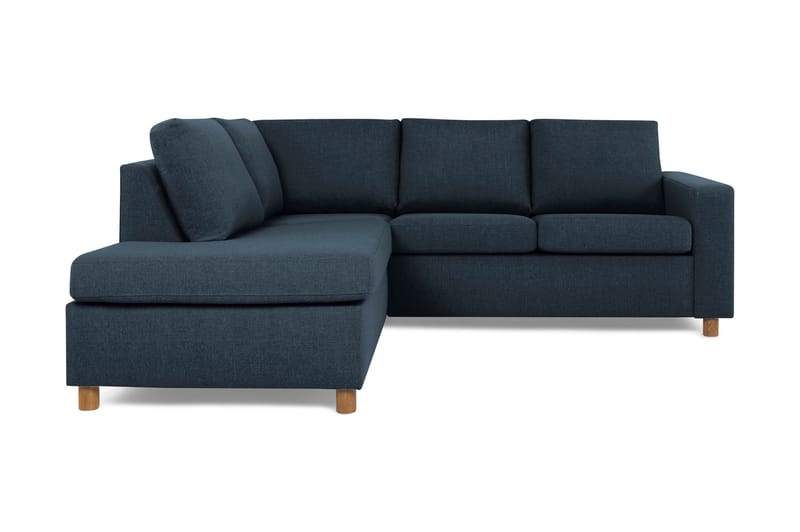 Crazy 3-sits Vänstervänd L-formad Schäslongsoffa i Tyg - Blå - Möbler - Soffa - Divansoffa & schäslongsoffa - 2 sits soffa med divan