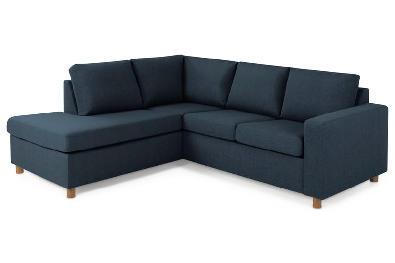 Crazy 3-sits Vänstervänd L-formad Schäslongsoffa i Tyg - Blå - Möbler - Soffa - Divansoffa & schäslongsoffa - 2 sits soffa med divan