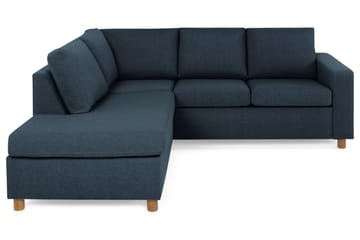 Crazy 3-sits Vänstervänd L-formad Schäslongsoffa i Tyg - Blå - Möbler - Soffa - Divansoffa & schäslongsoffa - 2 sits soffa med divan