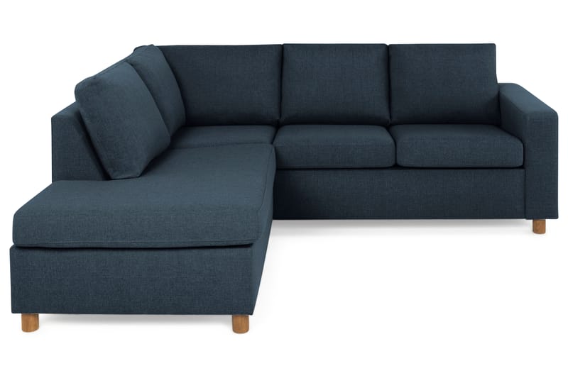 Crazy 3-sits Vänstervänd L-formad Schäslongsoffa i Tyg - Blå - Möbler - Soffa - Divansoffa & schäslongsoffa - 2 sits soffa med divan