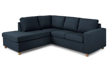 Crazy 3-sits Vänstervänd L-formad Schäslongsoffa i Tyg - Blå - Möbler - Soffa - Divansoffa & schäslongsoffa - 2 sits soffa med divan