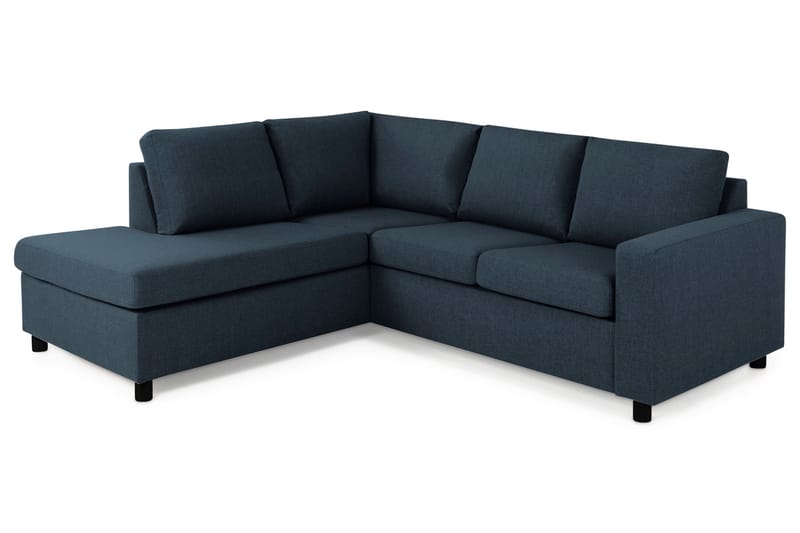 Crazy 3-sits Vänstervänd L-formad Schäslongsoffa i Tyg - Blå - Möbler - Soffa - Divansoffa & schäslongsoffa - 2 sits soffa med divan
