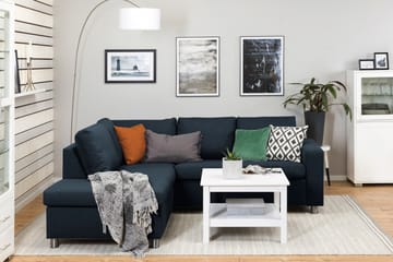 Crazy 3-sits Vänstervänd L-formad Schäslongsoffa i Tyg - Blå - Möbler - Soffa - Divansoffa & schäslongsoffa - 2 sits soffa med divan