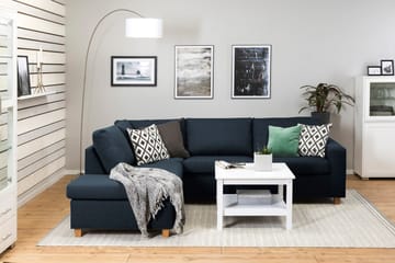 Crazy 3-sits Vänstervänd L-formad Schäslongsoffa i Tyg - Blå - Möbler - Soffa - Divansoffa & schäslongsoffa