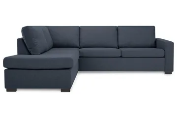 Crazy 3-sits Vänstervänd L-formad Schäslongsoffa i Tyg - Blå - Möbler - Soffa - Divansoffa & schäslongsoffa - 3 sits soffa med divan