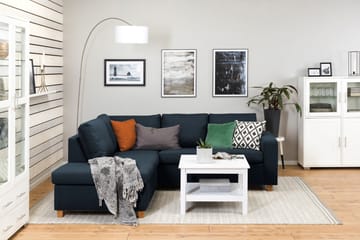Crazy 3-sits Vänstervänd L-formad Schäslongsoffa i Tyg - Blå - Möbler - Soffa - Divansoffa & schäslongsoffa - 2 sits soffa med divan