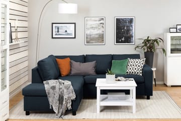 Crazy 3-sits Vänstervänd L-formad Schäslongsoffa i Tyg - Blå - Möbler - Soffa - Divansoffa & schäslongsoffa - 2 sits soffa med divan