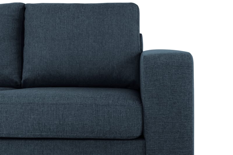 Crazy 3-sits Vänstervänd L-formad Schäslongsoffa i Tyg - Blå - Möbler - Soffa - Divansoffa & schäslongsoffa - 2 sits soffa med divan