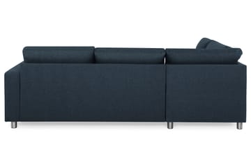 Crazy 3-sits Vänstervänd L-formad Schäslongsoffa i Tyg - Blå - Möbler - Soffa - Divansoffa & schäslongsoffa