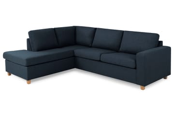 Crazy 3-sits Vänstervänd L-formad Schäslongsoffa i Tyg - Blå - Möbler - Soffa - Divansoffa & schäslongsoffa