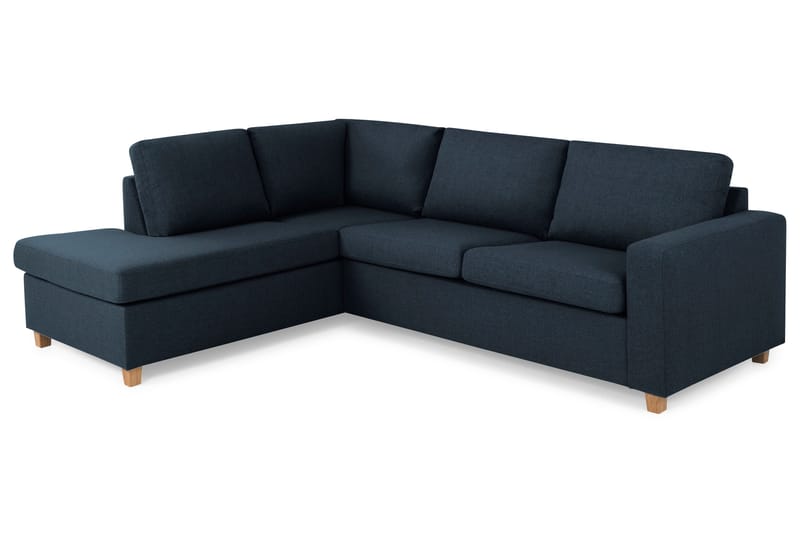 Crazy 3-sits Vänstervänd L-formad Schäslongsoffa i Tyg - Blå - Möbler - Soffa - Divansoffa & schäslongsoffa