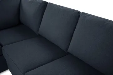 Crazy 3-sits Vänstervänd L-formad Schäslongsoffa i Tyg - Blå - Möbler - Soffa - Divansoffa & schäslongsoffa - 3 sits soffa med divan