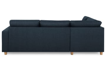 Crazy 3-sits Vänstervänd L-formad Schäslongsoffa i Tyg - Blå - Möbler - Soffa - Divansoffa & schäslongsoffa