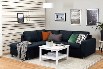 Crazy 3-sits Vänstervänd L-formad Schäslongsoffa i Tyg - Blå - Möbler - Soffa - Divansoffa & schäslongsoffa - 2 sits soffa med divan