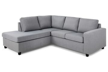 Crazy 3-sits Vänstervänd L-formad Schäslongsoffa i Tyg - Grå - Möbler - Soffa - Divansoffa & schäslongsoffa - 2 sits soffa med divan