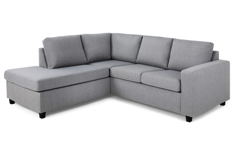 Crazy 3-sits Vänstervänd L-formad Schäslongsoffa i Tyg - Grå - Möbler - Soffa - Divansoffa & schäslongsoffa - 2 sits soffa med divan