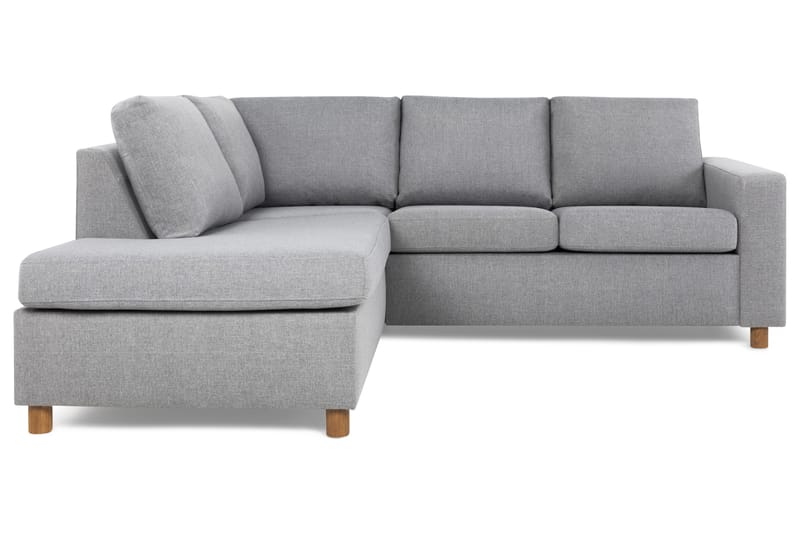 Crazy 3-sits Vänstervänd L-formad Schäslongsoffa i Tyg - Grå - Möbler - Soffa - Divansoffa & schäslongsoffa - 2 sits soffa med divan