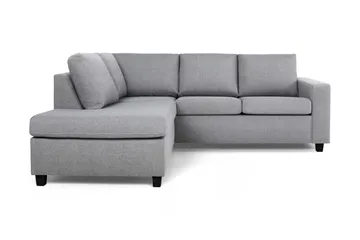 Crazy 3-sits Vänstervänd L-formad Schäslongsoffa i Tyg - Grå - Möbler - Soffa - Divansoffa & schäslongsoffa - 2 sits soffa med divan