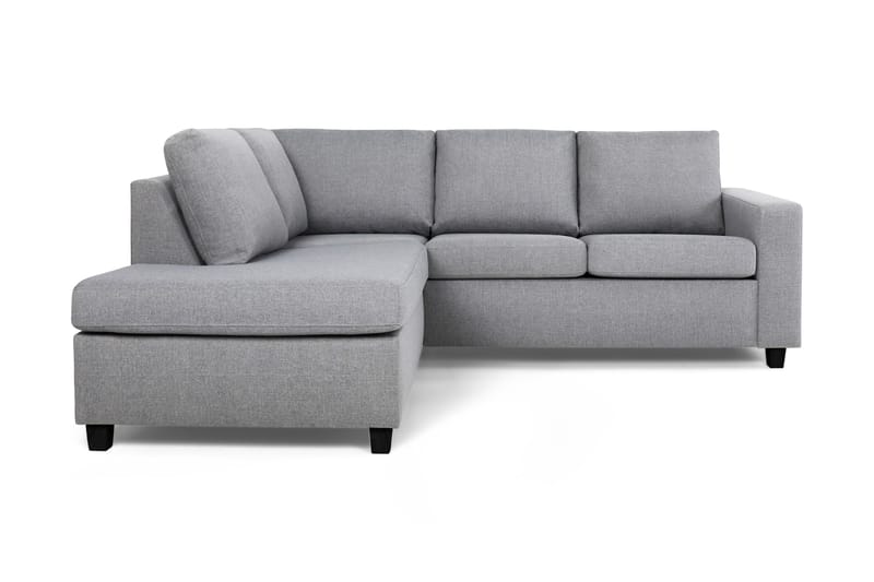 Crazy 3-sits Vänstervänd L-formad Schäslongsoffa i Tyg - Grå - Möbler - Soffa - Divansoffa & schäslongsoffa - 2 sits soffa med divan