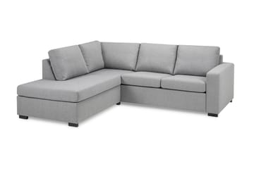 Crazy 3-sits Vänstervänd L-formad Schäslongsoffa i Tyg - Grå - Möbler - Soffa - Divansoffa & schäslongsoffa - 2 sits soffa med divan