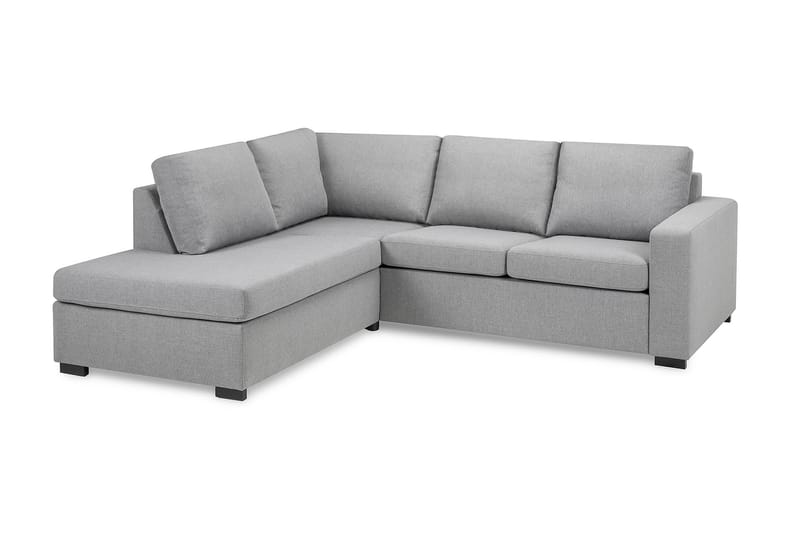 Crazy 3-sits Vänstervänd L-formad Schäslongsoffa i Tyg - Grå - Möbler - Soffa - Divansoffa & schäslongsoffa - 2 sits soffa med divan