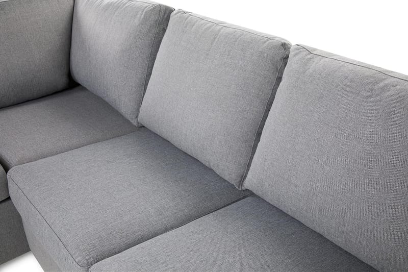 Crazy 3-sits Vänstervänd L-formad Schäslongsoffa i Tyg - Grå - Möbler - Soffa - Divansoffa & schäslongsoffa - 2 sits soffa med divan