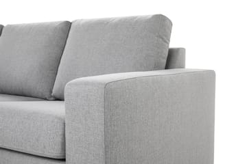 Crazy 3-sits Vänstervänd L-formad Schäslongsoffa i Tyg - Grå - Möbler - Soffa - Divansoffa & schäslongsoffa - 2 sits soffa med divan