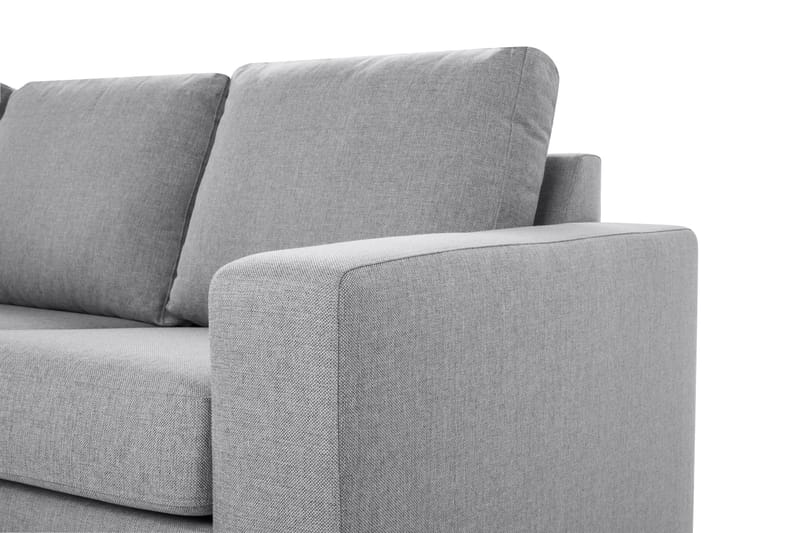 Crazy 3-sits Vänstervänd L-formad Schäslongsoffa i Tyg - Grå - Möbler - Soffa - Divansoffa & schäslongsoffa - 2 sits soffa med divan