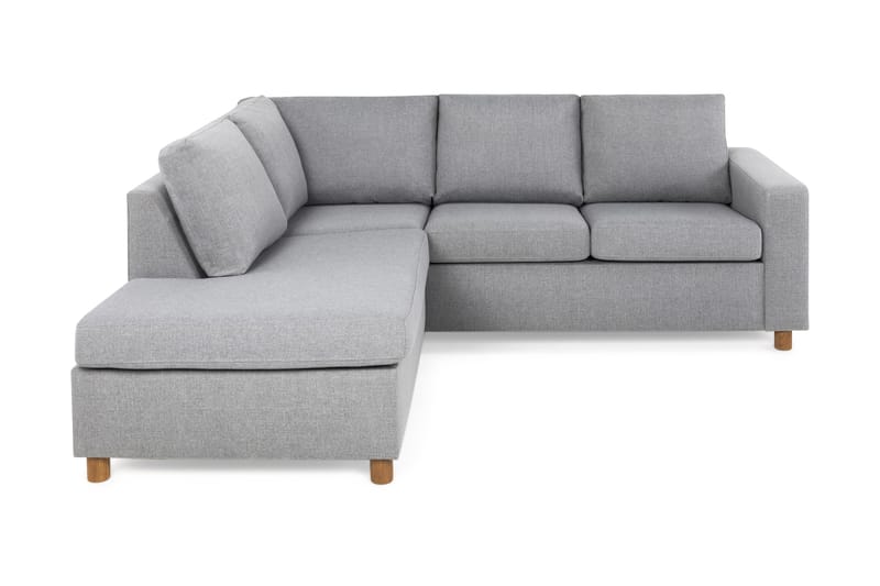 Crazy 3-sits Vänstervänd L-formad Schäslongsoffa i Tyg - Grå - Möbler - Soffa - Divansoffa & schäslongsoffa - 2 sits soffa med divan