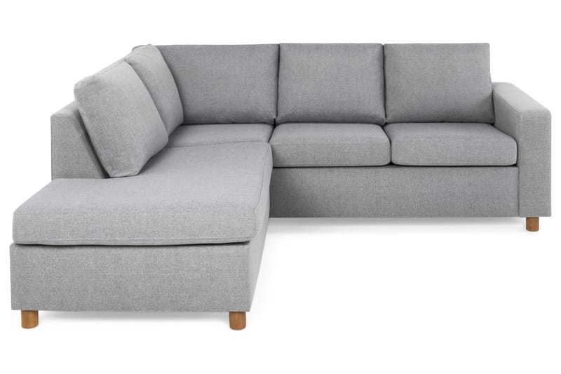 Crazy 3-sits Vänstervänd L-formad Schäslongsoffa i Tyg - Grå - Möbler - Soffa - Divansoffa & schäslongsoffa - 2 sits soffa med divan