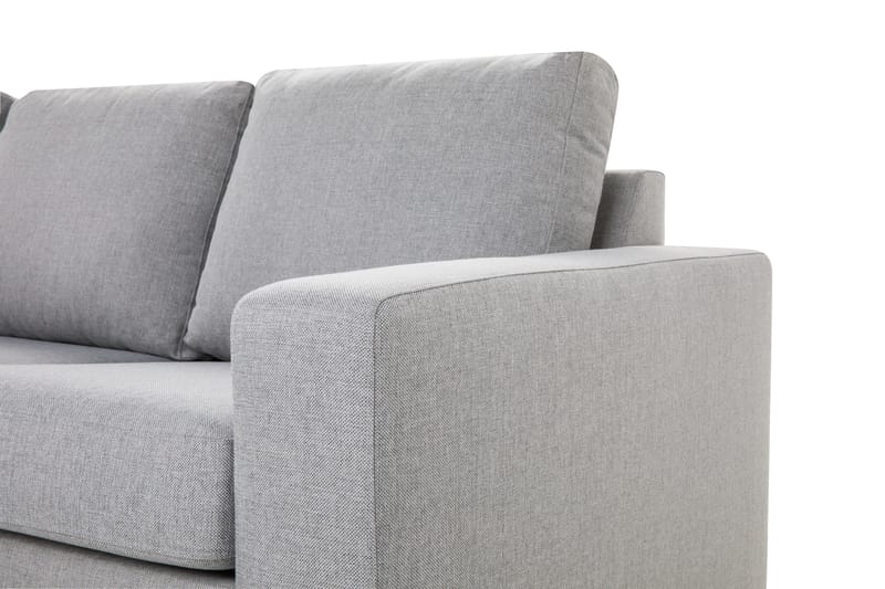 Crazy 3-sits Vänstervänd L-formad Schäslongsoffa i Tyg - Grå - Möbler - Soffa - Divansoffa & schäslongsoffa - 2 sits soffa med divan
