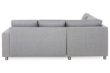 Crazy 3-sits Vänstervänd L-formad Schäslongsoffa i Tyg - Grå - Möbler - Soffa - Divansoffa & schäslongsoffa - 2 sits soffa med divan