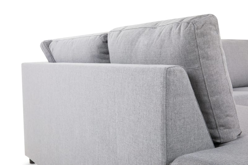 Crazy 3-sits Vänstervänd L-formad Schäslongsoffa i Tyg - Grå - Möbler - Soffa - Divansoffa & schäslongsoffa - 2 sits soffa med divan