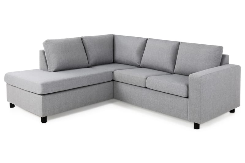 Crazy 3-sits Vänstervänd L-formad Schäslongsoffa i Tyg - Grå - Möbler - Soffa - Divansoffa & schäslongsoffa - 2 sits soffa med divan