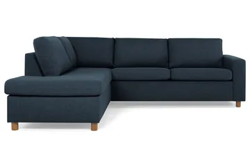 Crazy 3-sits Vänstervänd L-formad Schäslongsoffa i Tyg - Mörkblå - Möbler - Soffa - Divansoffa & schäslongsoffa - 3 sits soffa med divan