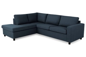 Crazy 3-sits Vänstervänd L-formad Schäslongsoffa i Tyg - Mörkblå - Möbler - Soffa - Divansoffa & schäslongsoffa - 3 sits soffa med divan
