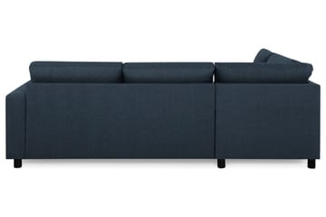 Crazy 3-sits Vänstervänd L-formad Schäslongsoffa i Tyg - Mörkblå - Möbler - Soffa - Divansoffa & schäslongsoffa - 3 sits soffa med divan