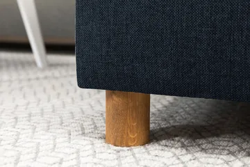 Crazy 3-sits Vänstervänd L-formad Schäslongsoffa i Tyg - Mörkblå - Möbler - Soffa - Divansoffa & schäslongsoffa - 3 sits soffa med divan