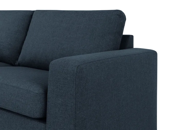 Crazy 3-sits Vänstervänd L-formad Schäslongsoffa i Tyg - Mörkblå - Möbler - Soffa - Divansoffa & schäslongsoffa - 3 sits soffa med divan