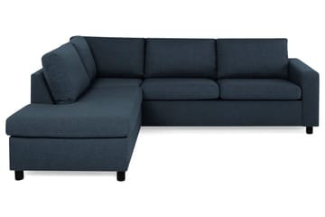 Crazy 3-sits Vänstervänd L-formad Schäslongsoffa i Tyg - Mörkblå - Möbler - Soffa - Divansoffa & schäslongsoffa - 3 sits soffa med divan