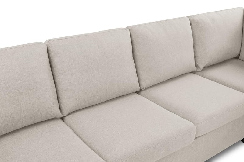 Crazy 4-sits Högervänd L-formad Schäslongsoffa i Tyg - Beige - Möbler - Soffa - Divansoffa & schäslongsoffa - 3 sits soffa med divan