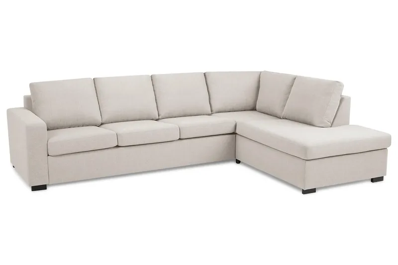 Crazy 4-sits Högervänd L-formad Schäslongsoffa i Tyg - Beige - Möbler - Soffa - Divansoffa & schäslongsoffa - 3 sits soffa med divan