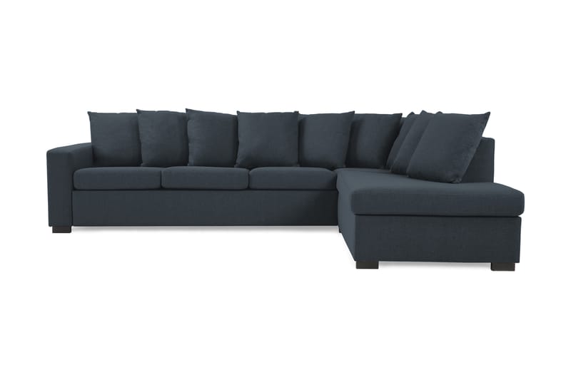 Crazy 4-sits Högervänd L-formad Schäslongsoffa i Tyg inkl Kuvertkuddar - Blå - Möbler - Soffa - Divansoffa & schäslongsoffa - 4 sits soffa med divan