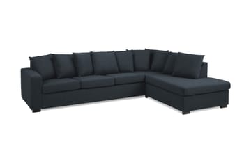 Crazy 4-sits Högervänd L-formad Schäslongsoffa i Tyg inkl Kuvertkuddar - Blå - Möbler - Soffa - Divansoffa & schäslongsoffa - 4 sits soffa med divan