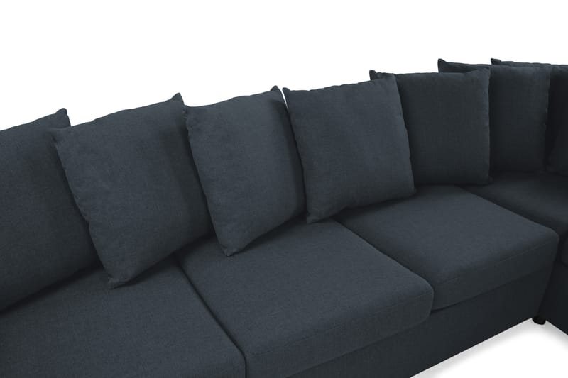 Crazy 4-sits Högervänd L-formad Schäslongsoffa i Tyg inkl Kuvertkuddar - Blå - Möbler - Soffa - Divansoffa & schäslongsoffa - 4 sits soffa med divan