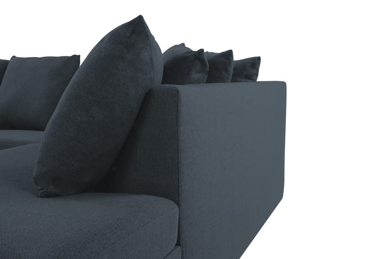 Crazy 4-sits Högervänd L-formad Schäslongsoffa i Tyg inkl Kuvertkuddar - Blå - Möbler - Soffa - Divansoffa & schäslongsoffa - 4 sits soffa med divan