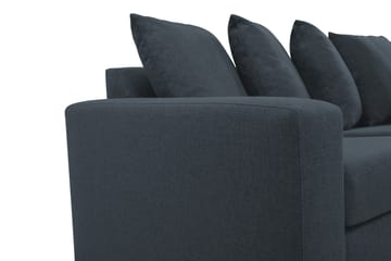 Crazy 4-sits Högervänd L-formad Schäslongsoffa i Tyg inkl Kuvertkuddar - Blå - Möbler - Soffa - Divansoffa & schäslongsoffa - 4 sits soffa med divan