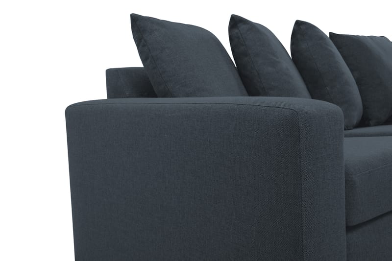 Crazy 4-sits Högervänd L-formad Schäslongsoffa i Tyg inkl Kuvertkuddar - Blå - Möbler - Soffa - Divansoffa & schäslongsoffa - 4 sits soffa med divan