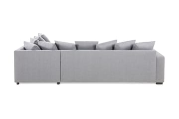 Crazy 4-sits Högervänd L-formad Schäslongsoffa i Tyg inkl Kuvertkuddar - Grå - Möbler - Soffa - Divansoffa & schäslongsoffa - 4 sits soffa med divan